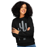 Organic Chrome Saguaro Crewneck | Modern Western Collection - Sustainable Organic Design | Detailed Alternative View
