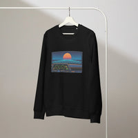 Synthwave Dashboard Organic Sweatshirt - 80s Retrowave Style - Sustainable Organic Design | Detailed Alternative View