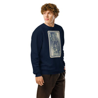 King of Spades Skeleton Cowboy Organic Sweatshirt - Sustainable Organic Design | Detailed Alternative View