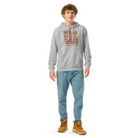 Rebar Rigged Organic Hoodie | Blue-Collar Pride Collection - Sustainable Organic Design | Primary Mockup Front View