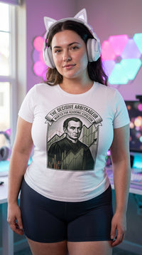 The Decisive Arbitrageur Organic Cotton Gamer Tee - Cozy Plus Gamer in RGB Gaming Room - Eco-Aesthetic Lifestyle