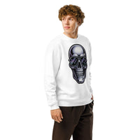Organic Cotton Pixel Skull Sweatshirt – GOTS & Vegan Certified - Sustainable Organic Design | Primary Mockup Front View
