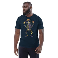 Jester's Flame Organic Cotton Tee | Sustainable Graphic Streetwear - Sustainable Organic Design | Detailed Alternative View