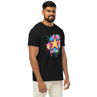 Graffiti Starburst Organic T-Shirt | Sustainable Streetwear - Sustainable Organic Design | Primary Mockup Front View