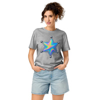 Holographic Sheriff Star Tee | 100% GOTS Organic Cotton - Sustainable Organic Design | Primary Flat-lay Front View