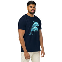 Chrome Dolphins Organic Cotton Tee - Retro Y2K Edition - Sustainable Organic Design | Detailed Alternative View