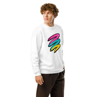 Organic Cotton Neon Brushstroke Sweatshirt – GOTS & Vegan Certified - Sustainable Organic Design | Primary Mockup Front View