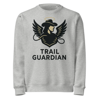Trail Guardian Organic Sweatshirt - Western Graphic Crewneck - Sustainable Organic Design | Detailed Alternative View
