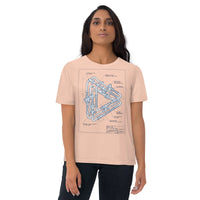 Aerospace Blueprint Organic Cotton Tee | Design Delight Studio - Sustainable Organic Design | Detailed Alternative View
