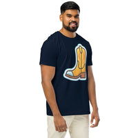 Retro Cowboy Boot Graphic Tee | 100% Organic Cotton - Sustainable Organic Design | Detailed Alternative View