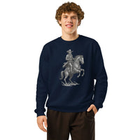 Spectral Outlaw: Skeleton Cowboy Organic Cotton Sweatshirt - Sustainable Organic Design | Detailed Alternative View