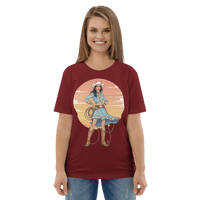 California Cowgirl Chic Organic Cotton T-Shirt - Design Delight Studio