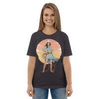 California Cowgirl Chic Organic Cotton T-Shirt - Design Delight Studio
