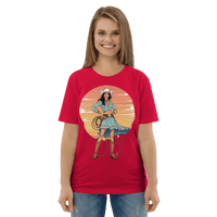 California Cowgirl Chic Organic Cotton T-Shirt - Design Delight Studio