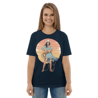 California Cowgirl Chic Organic Cotton T-Shirt - Design Delight Studio