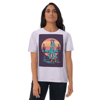 California Cowgirl Chic Organic Cotton T-Shirt – Vintage Western Rodeo Tee - Design Delight Studio