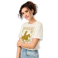 The Outlaw | Organic Cotton Western Tarot Tee - Sustainable Organic Design | Primary Flat-lay Front View