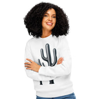 Organic Chrome Saguaro Crewneck | Modern Western Collection - Sustainable Organic Design | Primary Mockup Front View