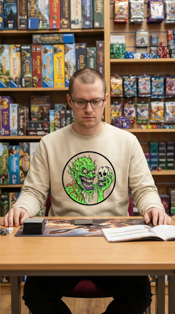 Toxic Grin Organic Sweatshirt - CCG / Tabletop Gamer in Local Game Store - Mana Color Aesthetic