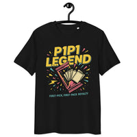 P1 P1 Legend Organic Cotton T-Shirt | Sustainable Gamer Streetwear - Sustainable Organic Design | Detailed Alternative View
