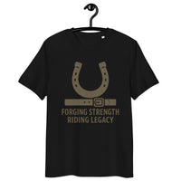 Forging Strength Riding Legacy Organic T-Shirt - Sustainable Organic Design | Detailed Alternative View