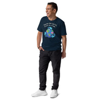 Pixel Earth Organic Cotton Tee | Verified Sustainable Gamer Streetwear - Sustainable Organic Design | Detailed Alternative View