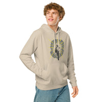 Lineman Storm Climber Organic Hoodie | Sustainable Electrician Gear - Sustainable Organic Design | Detailed Alternative View