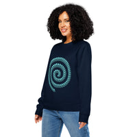 Organic Cotton Spiral Energy Sweatshirt – GOTS & Vegan Certified - Sustainable Organic Design | Primary Mockup Front View