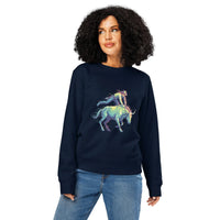 Neon Rodeo Bull Organic Cotton Sweatshirt | Cowboy Renaissance - Sustainable Organic Design | Detailed Alternative View