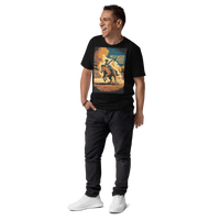 Vintage Wild West Rodeo Show Organic Cotton T-Shirt | Cowboy Bronc Rider Graphic Tee - Design Delight Studio
