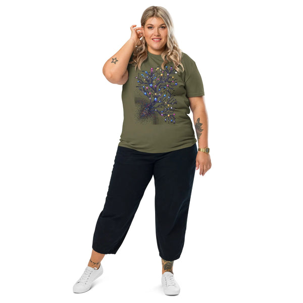 Digital Bloom Gamer Tee | Sustainable Organic Cotton & Retro Pixel Art - Sustainable Organic Design | Detailed Alternative View