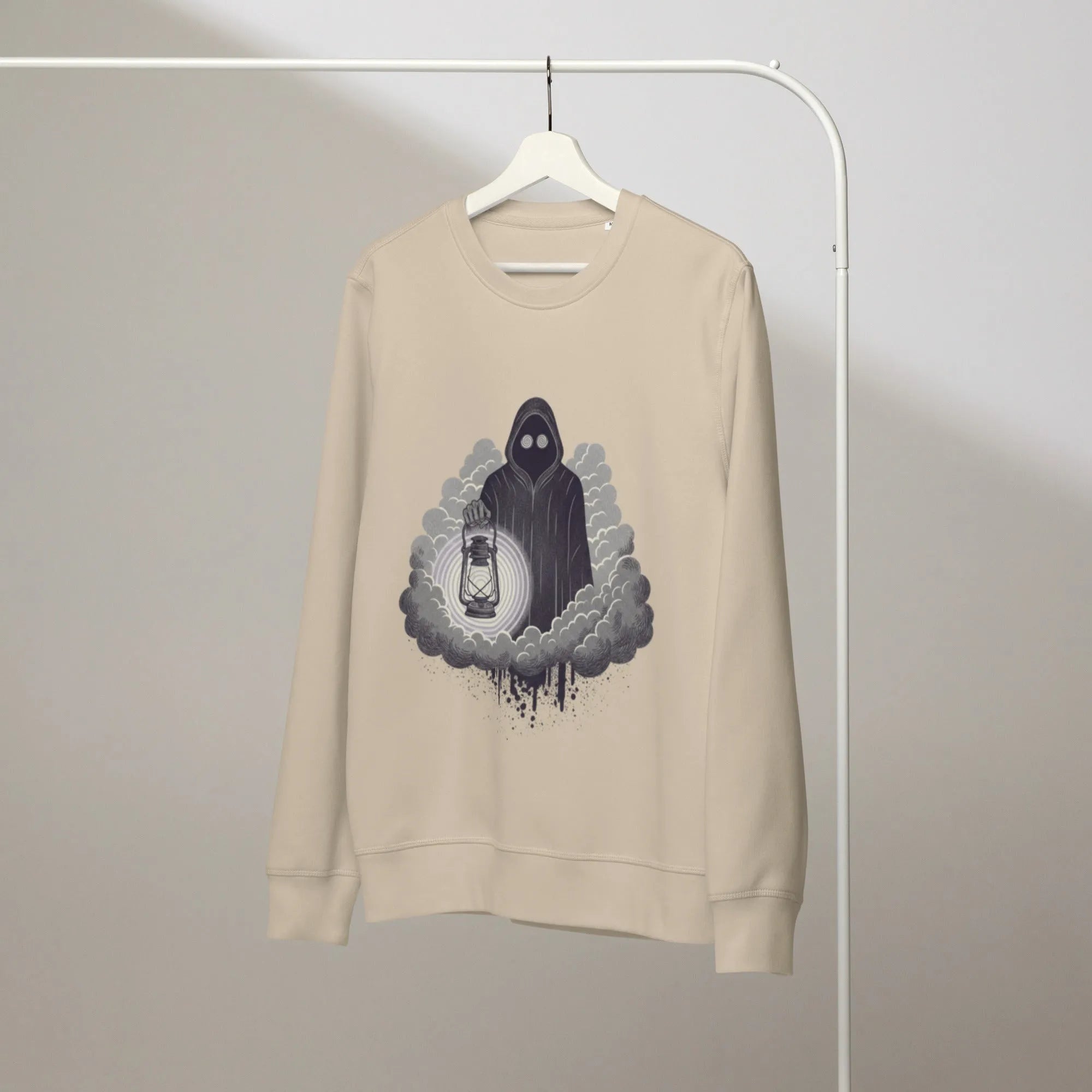 Hypnotic Reaper Organic Sweatshirt | Sustainable Gamer Streetwear - Sustainable Organic Design | Detailed Alternative View