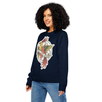 Bolt The Bird Organic Sweatshirt | GOTS Certified TCG Gamer Streetwear - Sustainable Organic Design | Detailed Alternative View