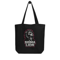 Sigma Lion Organic Cotton Tote Bag | GOTS Certified - Sustainable Organic Design | Detailed Alternative View