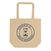 Reality Maintenance Organic Canvas Tote | Heavyweight GOTS Cotton - Sustainable Organic Design | Primary Flat-lay Front View