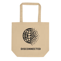 Disconnected Globe Heavyweight Organic Tote | 100% GOTS Cotton - Sustainable Organic Design | Detailed Alternative View