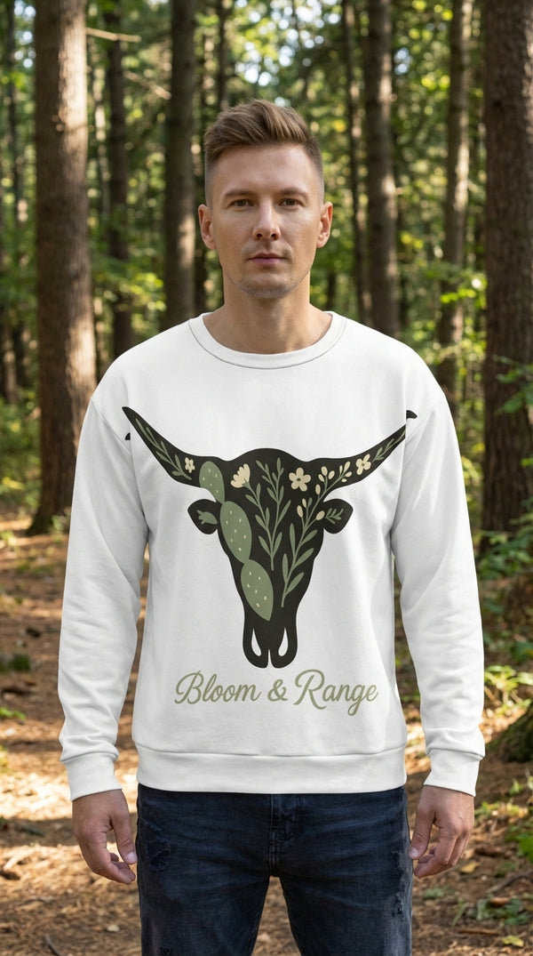 Bloom Range Recycled Unisex Sweatshirt - Eco-Hiker in Boston Common - Eco-Aesthetic Lifestyle