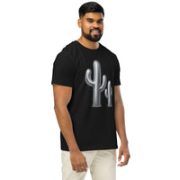 Chromed Saguaro Organic Cotton Tee | Cowboy Renaissance - Sustainable Organic Design | Primary Flat-lay Front View