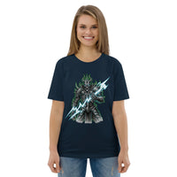 Lightning Warlock | Organic Cotton Gamer Graphic Tee - Sustainable Organic Design | Detailed Alternative View
