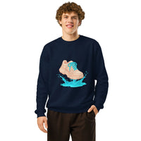 Retro Sneaker Splash Organic Sweatshirt – Y2K Streetwear Edition - Sustainable Organic Design | Detailed Alternative View