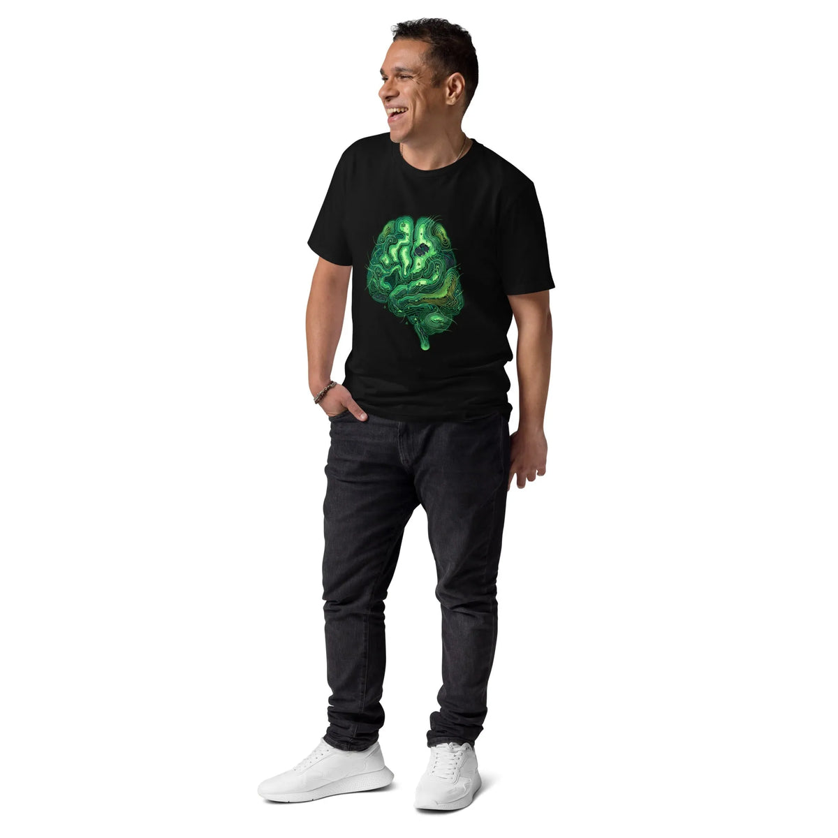 Mind Map Retro Gaming Tee | GOTS Certified Organic Cotton - Sustainable Organic Design | Primary Mockup Front View