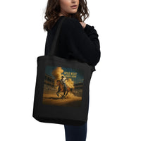 Rodeo Spirit Organic Tote Bag | Sustainable Western-Inspired Design - Sustainable Organic Design | Detailed Alternative View