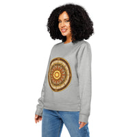 Celestial Sun Compass Organic Sweatshirt | Sustainable RPG Gamer Wear - Sustainable Organic Design | Primary Mockup Front View