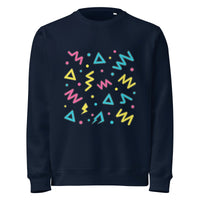 Retro Pop Geometry Sweatshirt – For the Color-Charged Days - Sustainable Organic Design | Detailed Alternative View