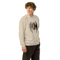 Celestial Crest Organic Gamer Sweatshirt | Verified Sustainable Streetwear - Sustainable Organic Design | Primary Mockup Front View