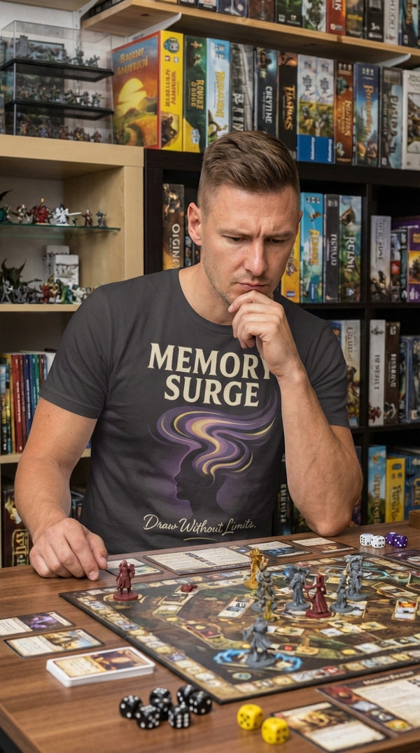 Memory Surge Organic Unisex T-Shirt - Tabletop Gamer in Local Game Store - Legendary Pull