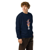Retro Lava Lamp Organic Sweatshirt | Y2K Sustainable Streetwear - Sustainable Organic Design | Detailed Alternative View