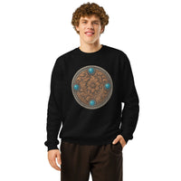 Organic Turquoise Concho Crewneck | Western Edition - Sustainable Organic Design | Primary Mockup Front View