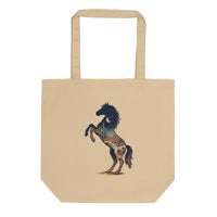 Midnight Mustang Organic Tote | Architected for Style & Sustainability - Sustainable Organic Design | Detailed Alternative View