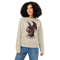 Grotesque Beauty Demon Guardian | Organic Gamer Streetwear Sweatshirt - Sustainable Organic Design | Primary Mockup Front View